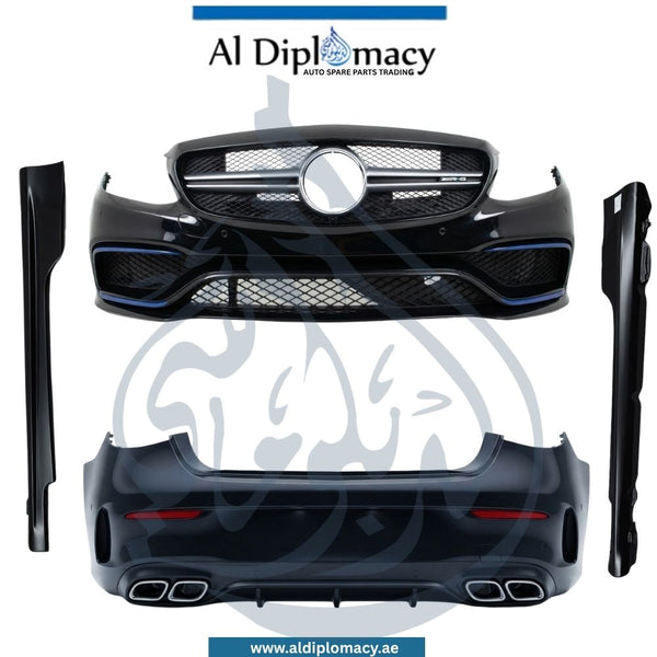 Mercedes-Benz C Class W205 Coupe C63 AMG Old Model Bodykit Front Bumper Rear Bumper Side Skirts Exhaust Tips Show Grille - Used Original