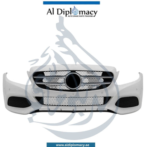 Mercedes-Benz C Class W205 Front Bumper, With Sensor Hole, Normal, Complete - OEM Part Number A2058802040 Used Original