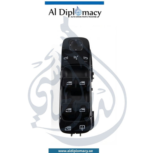 Mercedes-Benz C Class W206 Front Door Window Switch Black Left Side - OEM Part Number A2069008515 Original Mercedes-Benz Used Part