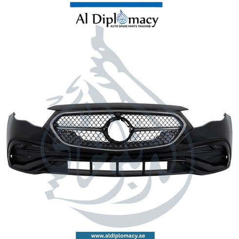 Mercedes-Benz E Class W214 Front Bumper, With Sensor Hole, AMG, Complete - OEM Part Number A2148859701 Used Original