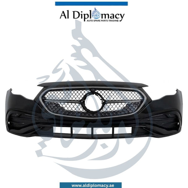 Mercedes-Benz E Class W214 Front Bumper, With Sensor Hole, AMG, Complete - OEM Part Number A2148859701 Used Original