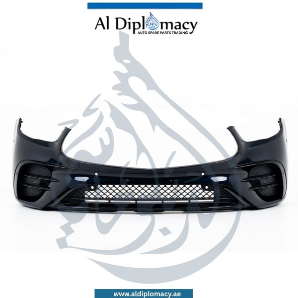 ALT text: Mercedes-Benz GLC Class X254 complete AMG front half bumper with sensor hole, original Mercedes used part, OEM A2548851501