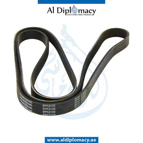 RIBBED V-belt 6PK2100 for Mercedes-Benz C Class W202 (1994-2000) models, Part Number T-0119972092