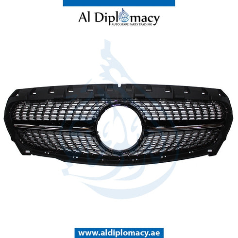 SHOW Grille, Black, CLA250 SPORT LOOK for Mercedes-Benz CLA Class W117 (2013-2022) models, Part Number T-1178801303-BK-CN
