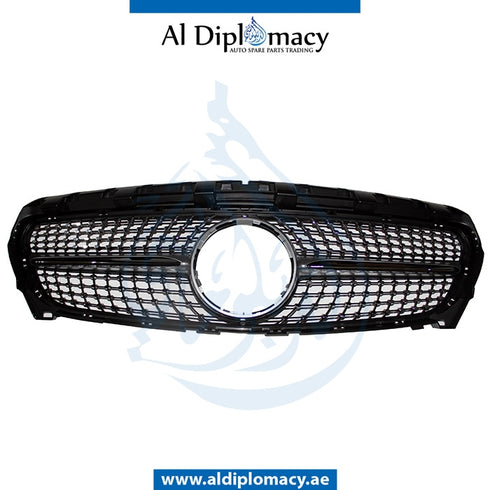 SHOW Grille, Silver, CLA 250 SPORT LOOK for Mercedes-Benz CLA Class W117 (2013-2022) models, Part Number T-1178801303-SL