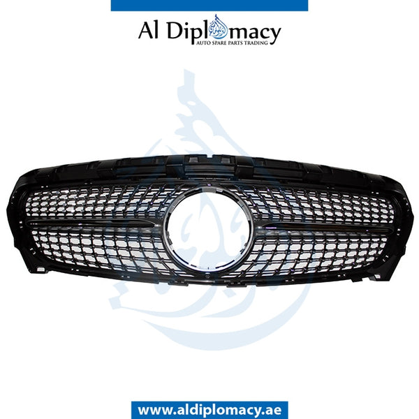 SHOW Grille, Silver, CLA 250 SPORT LOOK for Mercedes-Benz CLA Class W117 (2013-2022) models, Part Number T-1178801303-SL