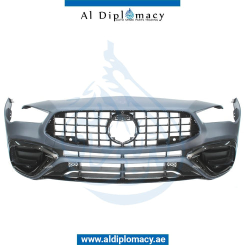 Front Bumper, WITH SENSOR Hole, COMPLETE for Mercedes-Benz CLA Class W118 (2019) models
