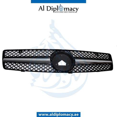SHOW Grille, Black, 1 LINE for Mercedes-Benz SL Class W129 (1989-2001) models, Part Number T-129GRILL-BK(1LINE)
