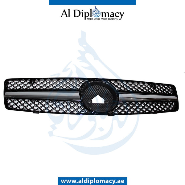SHOW Grille, Black, 1 LINE for Mercedes-Benz SL Class W129 (1989-2001) models, Part Number T-129GRILL-BK(1LINE)