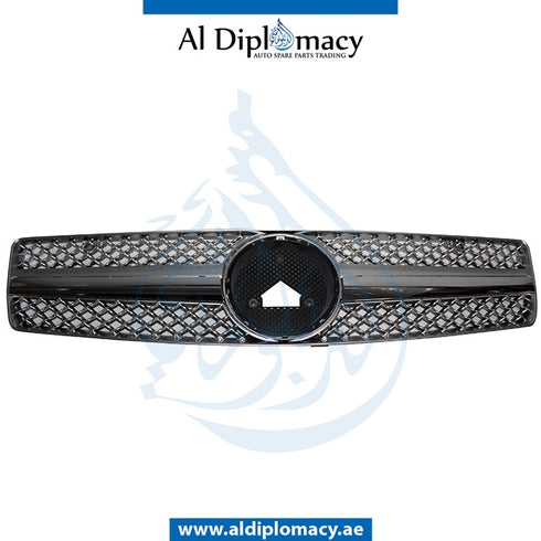 SHOW Grille, Silver, 1 LINE for Mercedes-Benz SL Class W129 (1989-2001) models, Part Number T-129GRILL-SL(1LINE)