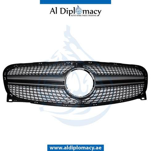 SHOW Grille, Silver, A250 DIAMOND SPORT LOOK for Mercedes-Benz GLA Class H247 (2014-2020) models, Part Number T-156 GRILLE SPORT LOOK-SL