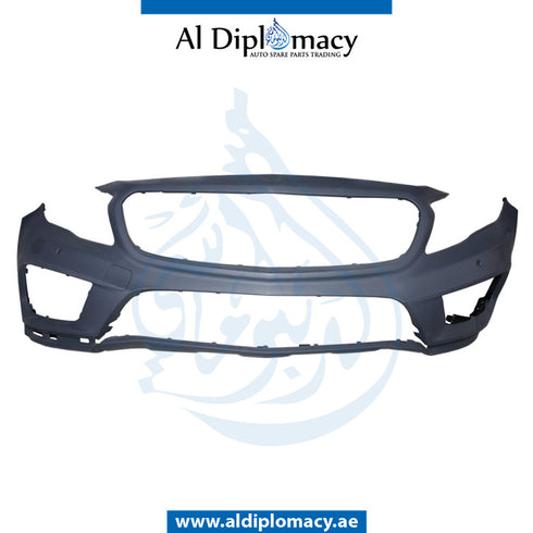 Front Bumper, WITH SENSOR AND WIPER Hole, AMG for Mercedes-Benz GLA Class H247 (2014-2020) models, Part Number T-1568803740