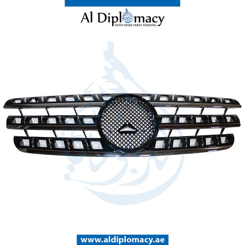SHOW Grille, Black, 3 LINES for Mercedes-Benz M Class W163 (1998-2005) models, Part Number T-163GRILL-BK(3LINE)