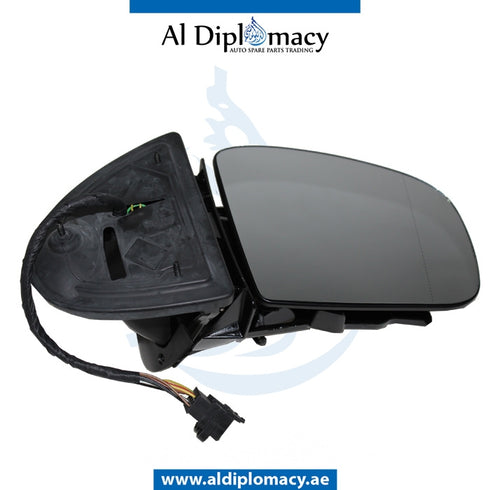 Right Mirror, WITH Glass, WITHOUT COVER for Mercedes-Benz M Class W163 (1998-2005) models, Part Number T-163MIR#13PIN(RH)