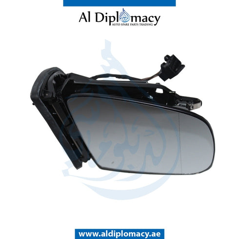 Right Mirror, WITH Glass, WITHOUT COVER for Mercedes-Benz M Class W163 (1998-2005) models, Part Number T-163MIR#7PIN(RH)