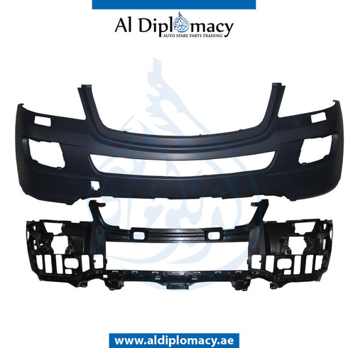 Front Bumper, WITHOUT SENSOR Hole, WITH WIPER Hole, NORMAL for Mercedes-Benz M Class W164 (2006-2011) models, Part Number T-1648804504