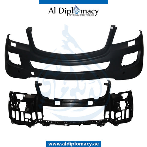 Front Bumper, WITH SENSOR AND WIPER HOLE for Mercedes-Benz M Class W164 (2006-2011) models, Part Number T-1648804904