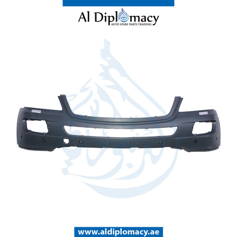 Front Bumper, WITH SENSOR AND WIPER HOLE for Mercedes-Benz M Class W164 (2006-2011) models, Part Number T-1648851225
