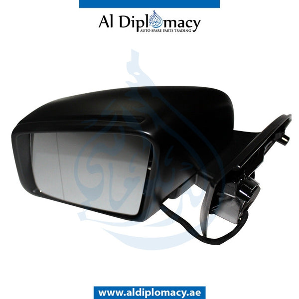 Left Mirror, Black, COMPLETE for Mercedes-Benz GLE Class W166 (2011-2019) models, Part Number T-1668100393-BK