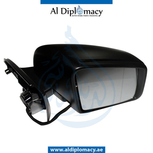 Right Mirror, Black, COMPLETE for Mercedes-Benz GLE Class W166 (2011-2019) models, Part Number T-1668100493-BK