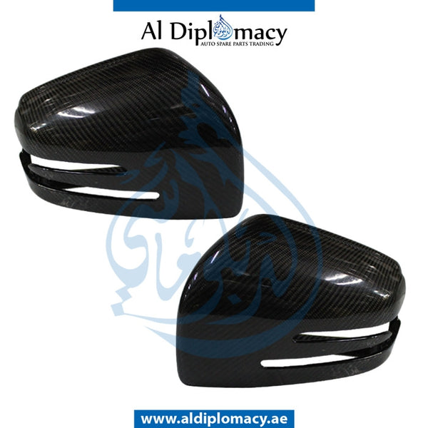Left Mirror Cover, CARBON for Mercedes-Benz GL Class C292 (2015-2020) models, Part Number T-1668109900/0101-CARBON