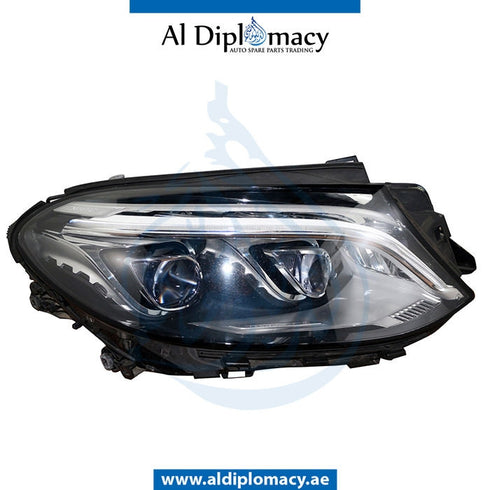 Right Headlight, DYNAMIC Led, EMPTY for Mercedes-Benz GLE Class C292 (2015-2020) models, Part Number T-1668200859