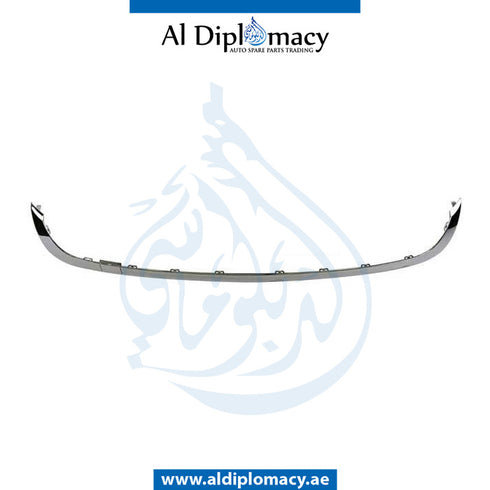 Rear Lower BUMPER CHROME Molding, WITH COVER TOWING HOOK for Mercedes-Benz GLE Class X166 (2013-2019) models, Part Number T-1668851274