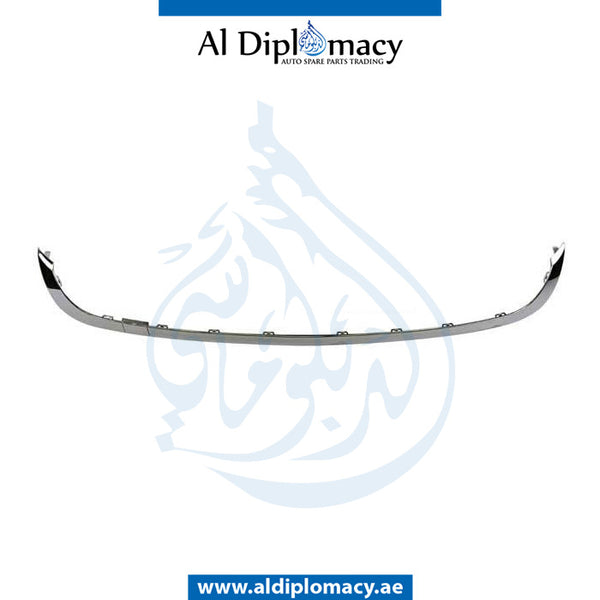 Rear Lower BUMPER CHROME Molding, WITH COVER TOWING HOOK for Mercedes-Benz GLE Class X166 (2013-2019) models, Part Number T-1668851274