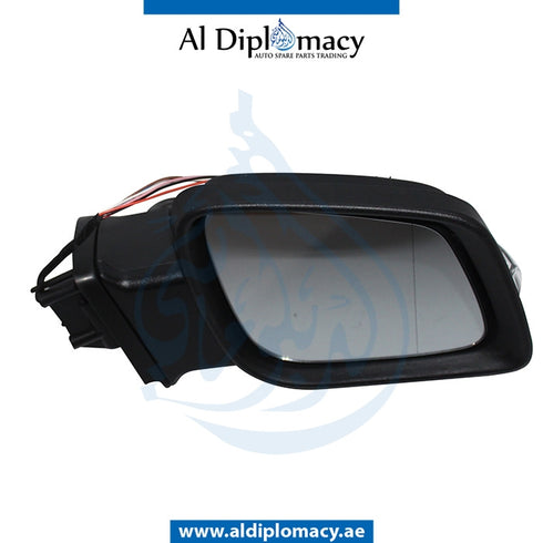 Right Mirror , WITH Glass, Cover, AND Lamp, COMPLETE for Mercedes-Benz A Class W169 (2004-2012) models, Part Number T-1698101276-CO