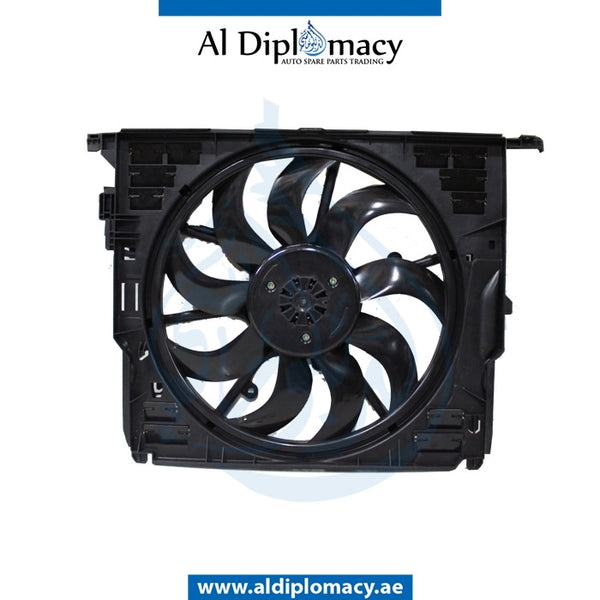 Fan, WITH HOUSING for BMW 5 Series F01 (2008-2015) models, Part Number T-17417589028
