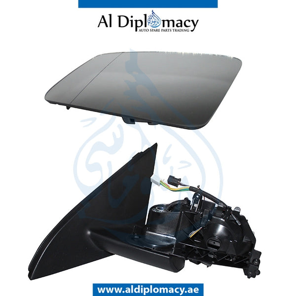 Left Mirror , WITH Glass, WITHOUT Cover, LAMP for Mercedes-Benz A Class W176 (2012-2018) models, Part Number T-1768100576