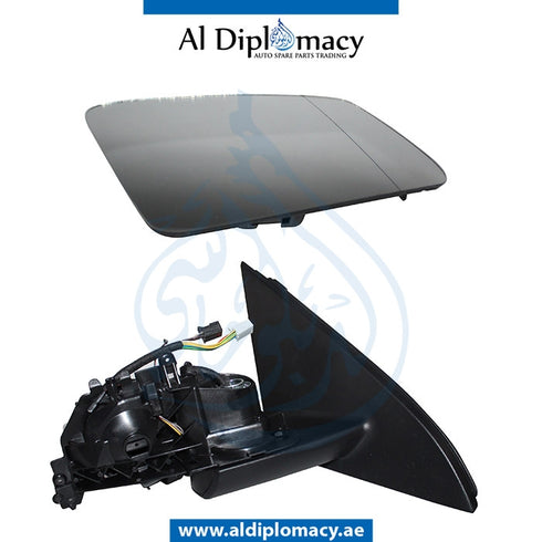 Right Mirror , WITH Glass, WITHOUT Cover, LAMP for Mercedes-Benz A Class W176 (2012-2018) models, Part Number T-1768100676