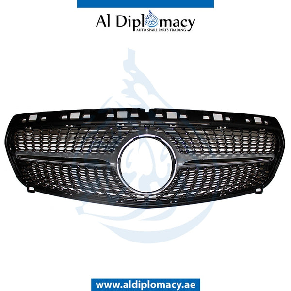 SHOW Grille, Silver, A250 SPORT for Mercedes-Benz A Class W176 (2012-2018) models, Part Number T-1768802083-SL