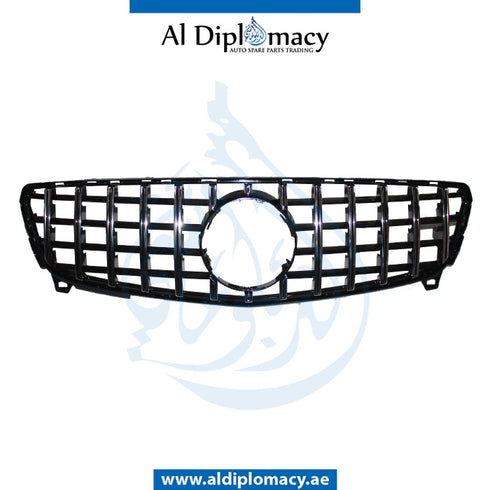 SHOW Grille, GTR Style, BLACK for Mercedes-Benz A Class W176 (2012-2018) models, Part Number T-176GRILL 2016(GTR STYLE)-BK