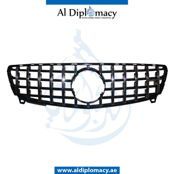 SHOW Grille, GTR Style, BLACK for Mercedes-Benz A Class W176 (2012-2018) models, Part Number T-176GRILL 2016(GTR STYLE)-BK