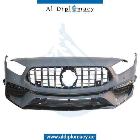 Front Bumper, WITH SENSOR Hole, AMG 45, COMPLETE for Mercedes-Benz A Class W177 (2018-2020) models