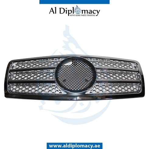 SHOW Grille, Silver, 2 LINES for Mercedes-Benz C Class W202 (1994-2000) models, Part Number T-202GRILL-SL(2LINE)