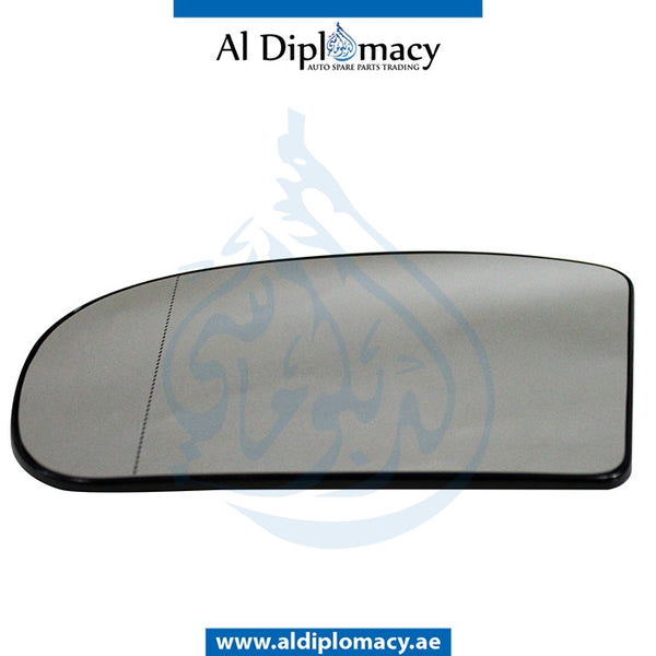 Left Mirror GLASS for Mercedes-Benz E Class W211 (2002-2009) models, Part Number T-2038100121-H