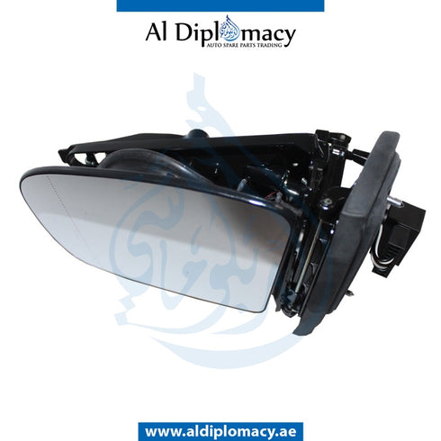 Left Mirror Frame, WITH Glass, WITHOUT COVER for Mercedes-Benz C Class W203 (2001-2007) models, Part Number T-2038100176