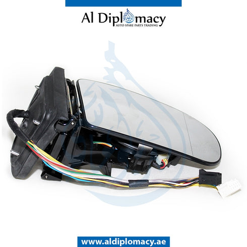 Right Mirror Frame, WITH Glass, WITHOUT COVER for Mercedes-Benz E Class W211 (2002-2009) models, Part Number T-2038106076