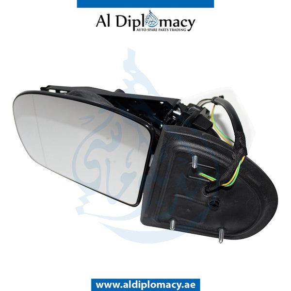 Left Mirror Frame, WITH Glass, WITHOUT COVER for Mercedes-Benz C Class W203 (2001-2007) models, Part Number T-2038106576