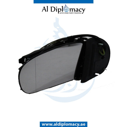 Left Mirror Frame, WITH Glass, WITHOUT COVER , AND LAMP for Mercedes-Benz C Class W203 (2001-2007) models, Part Number T-2038107176