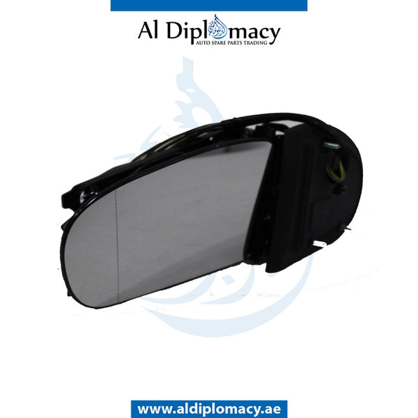 Left Mirror Frame, WITH Glass, WITHOUT COVER , AND LAMP for Mercedes-Benz C Class W203 (2001-2007) models, Part Number T-2038107176