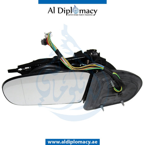 Left Mirror Frame, WITH Glass, WITHOUT COVER for Mercedes-Benz C Class W203 (2001-2007) models, Part Number T-2038107376