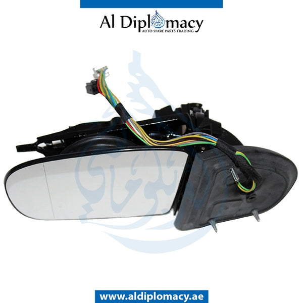 Left Mirror Frame, WITH Glass, WITHOUT COVER for Mercedes-Benz C Class W203 (2001-2007) models, Part Number T-2038107376