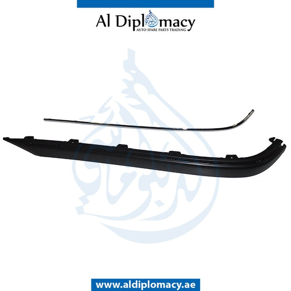 Rear Left BUMPER Molding, WITH CHROME for Mercedes-Benz C Class W203 (2001-2007) models, Part Number T-2038852721