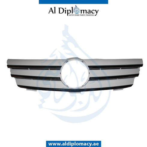 SHOW Grille, White, 3 LINES for Mercedes-Benz C Class W203 (2001-2007) models, Part Number T-203GRILL-COUPE-WH(3LINE)