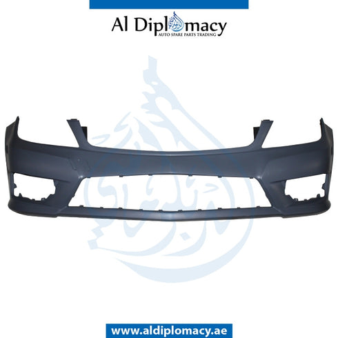 Front Bumper, WITHOUT SENSOR Hole, COMPLETE for Mercedes-Benz C Class W204 (2007-2015) models