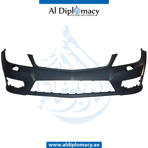 Front Bumper, WITH SENSOR AND WIPER Hole, Amg, COMPLETE for Mercedes-Benz C Class W204 (2007-2015) models