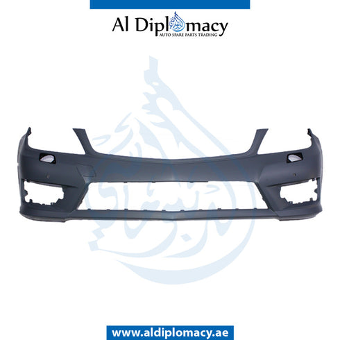 Front Bumper, WITH SENSOR AND WIPER HOLE for Mercedes-Benz C Class W204 (2007-2015) models, Part Number T-2048808347